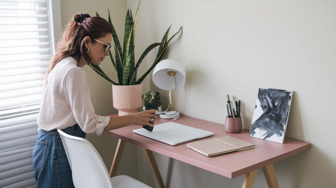 Brume Marine Chalk Paint Ideas for Desk