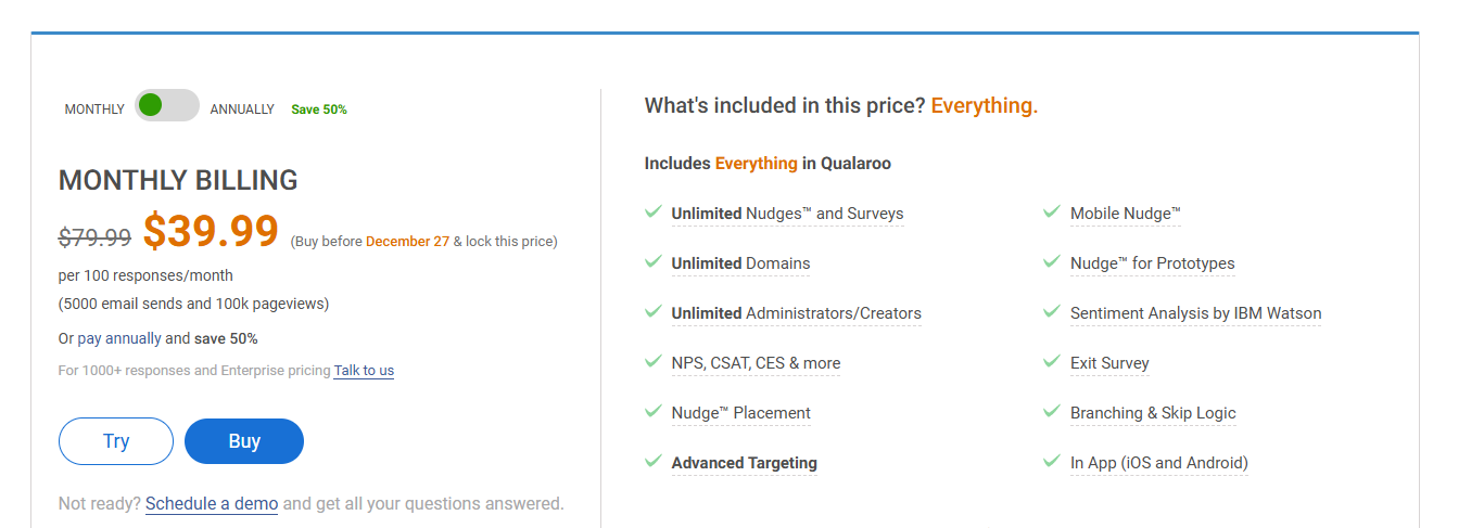 ProProfs Qualaroo pricing