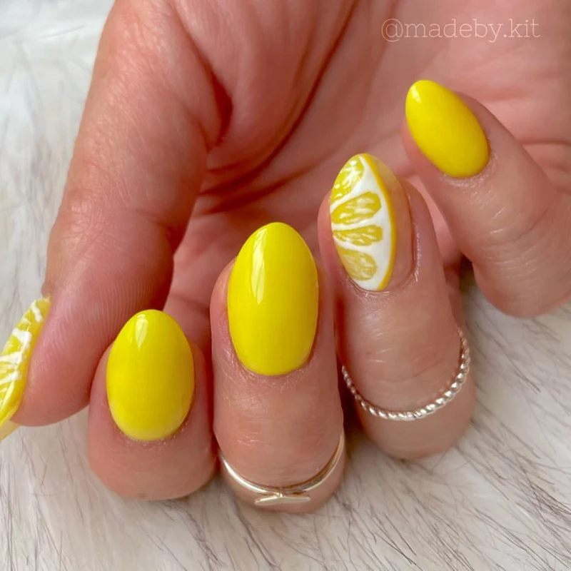 Lemon Yellow Nails