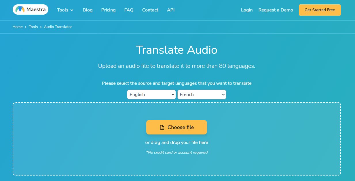 Maestra Free AI Audio Translator