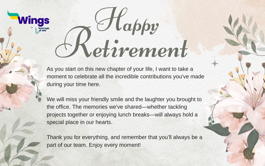 Retirement Wishes for Colleague  
