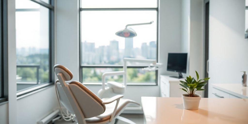 Bright, modern dental office interior.