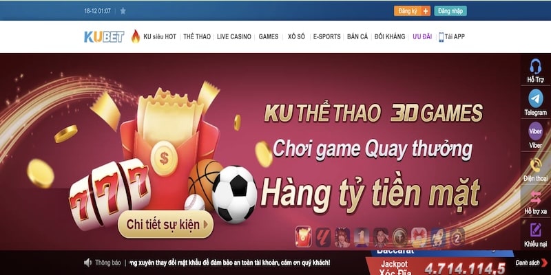 Vòng quay trăm tỷ chỉ có tại nhà cái Kubet88