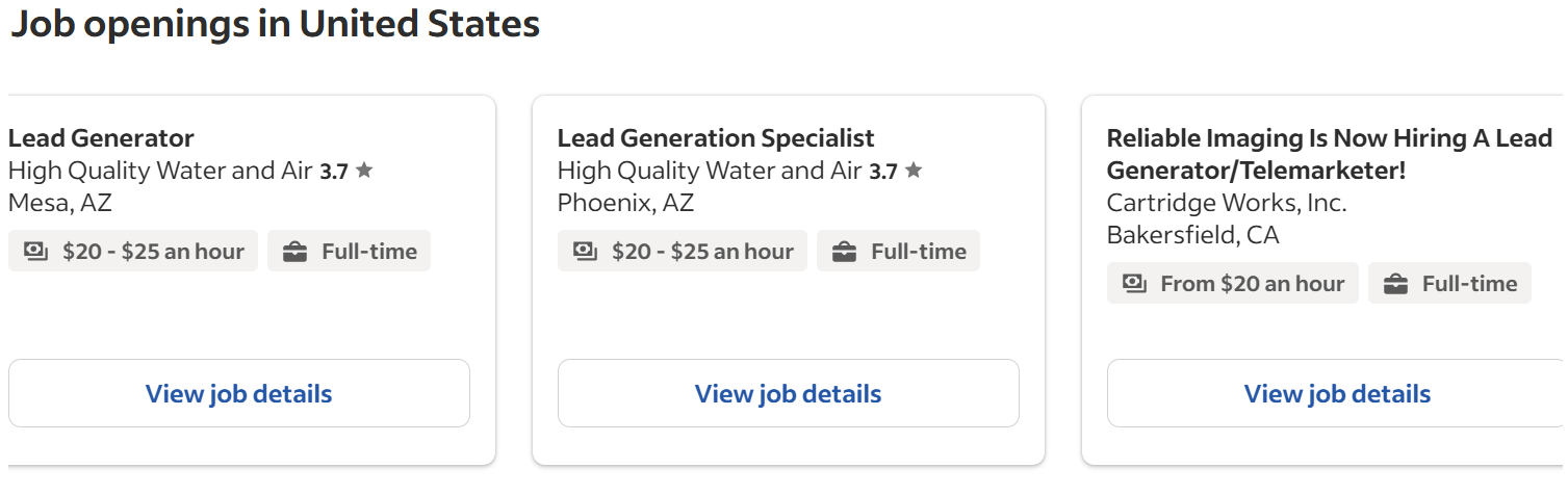 Is lead generation a good job?