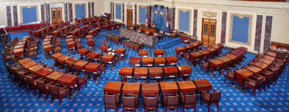 US Senate chamber during voting session
