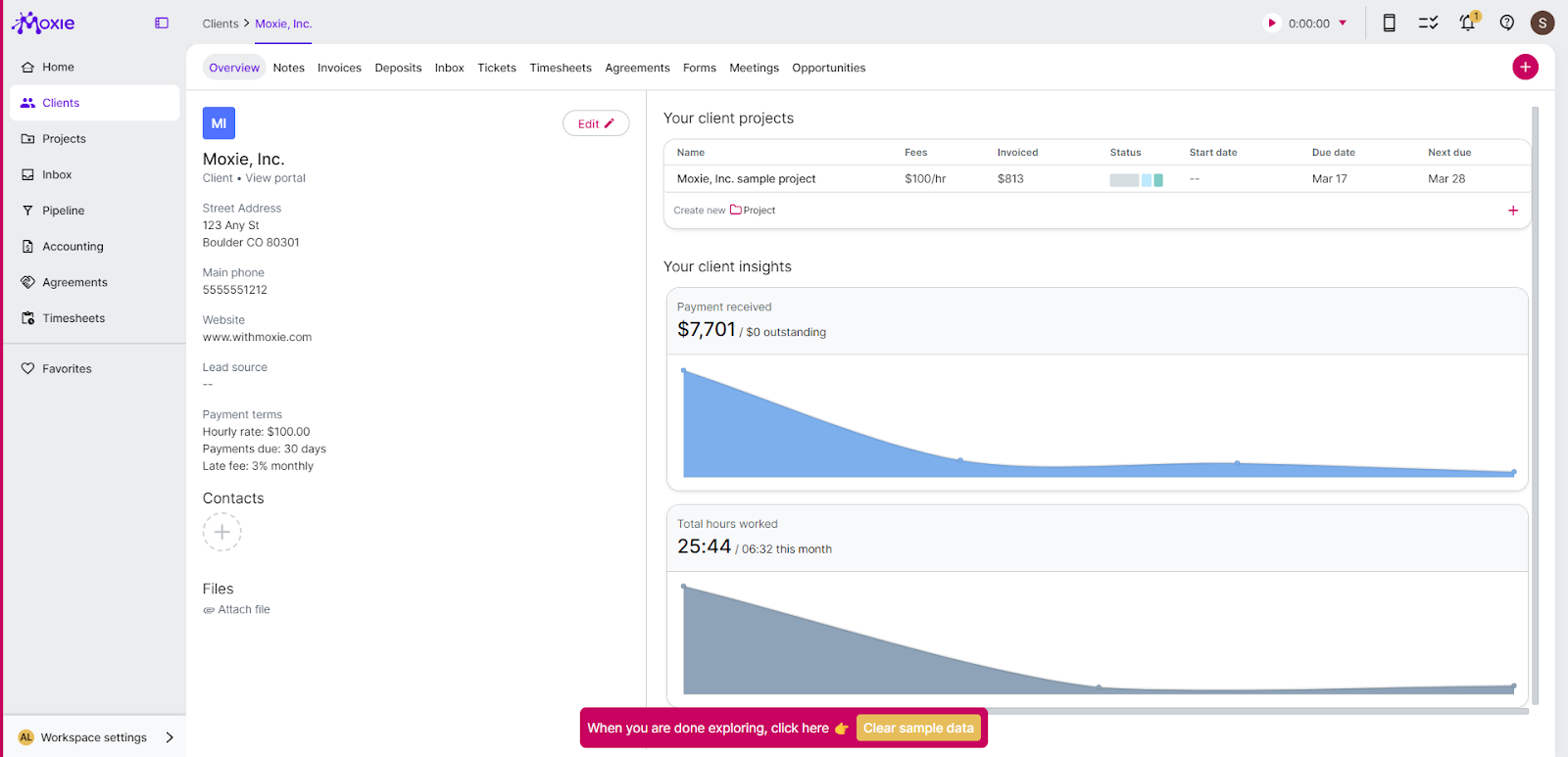 Moxie Client Portal