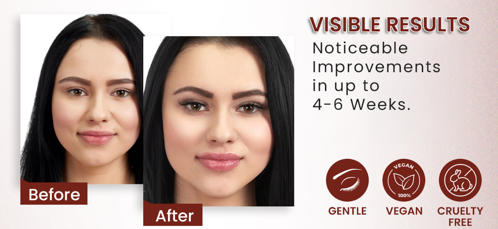 Herbishh Wimpernserum Sichtbares Ergebnis
