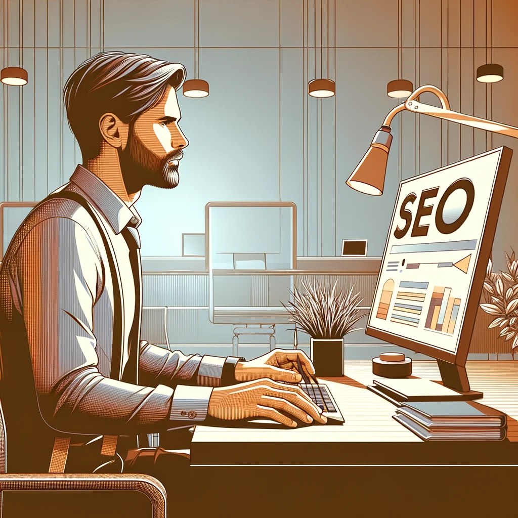 Person working on SEO