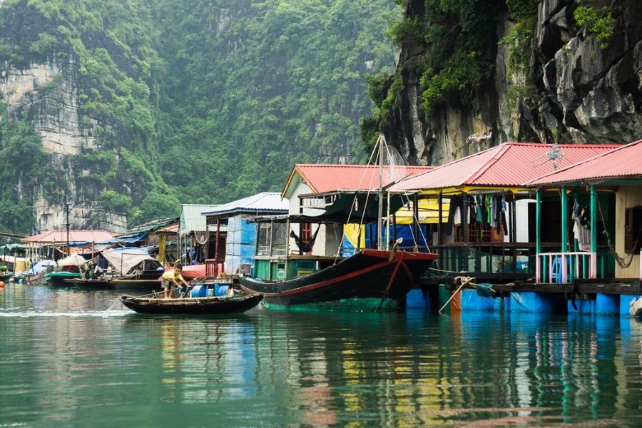 Visitors to Cua Van can immerse themselves in the daily life of fishermen.