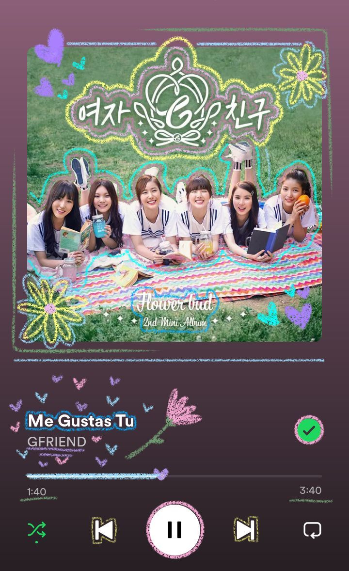 This contains an mp3 player of GFRIEND "Me Gustas Tu,"