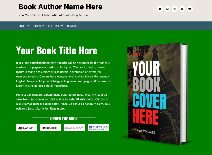 free wordpress themes for authors