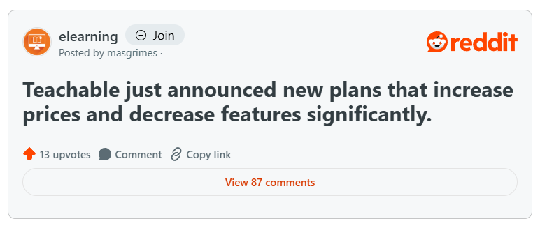 Teachable Pricing plans announced