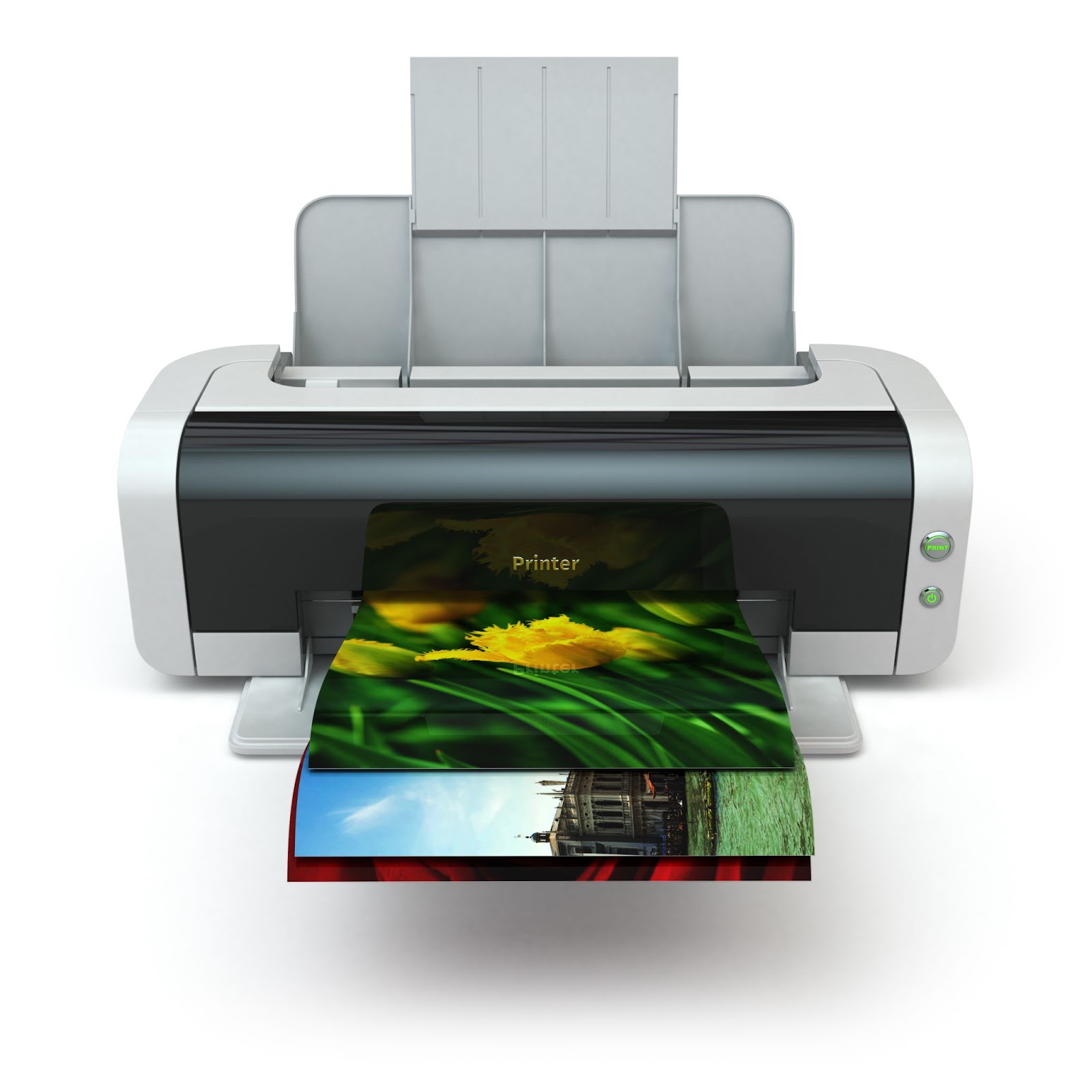 Color printer producing a vibrant photo using sublimation ink