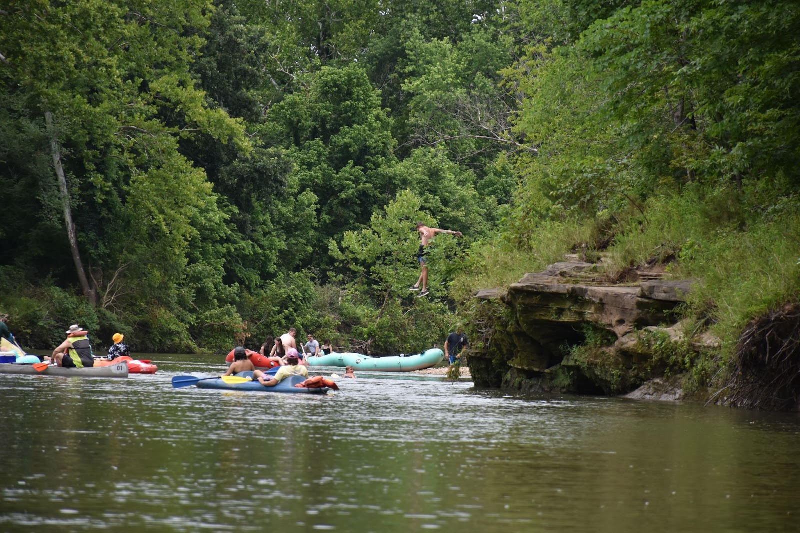 kayak jump water