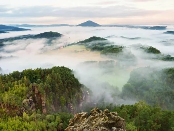 18 Hills Rolling into the Horizon, horizon hills, rolling earth, nature, forest, landscape, soft land, endless terrain