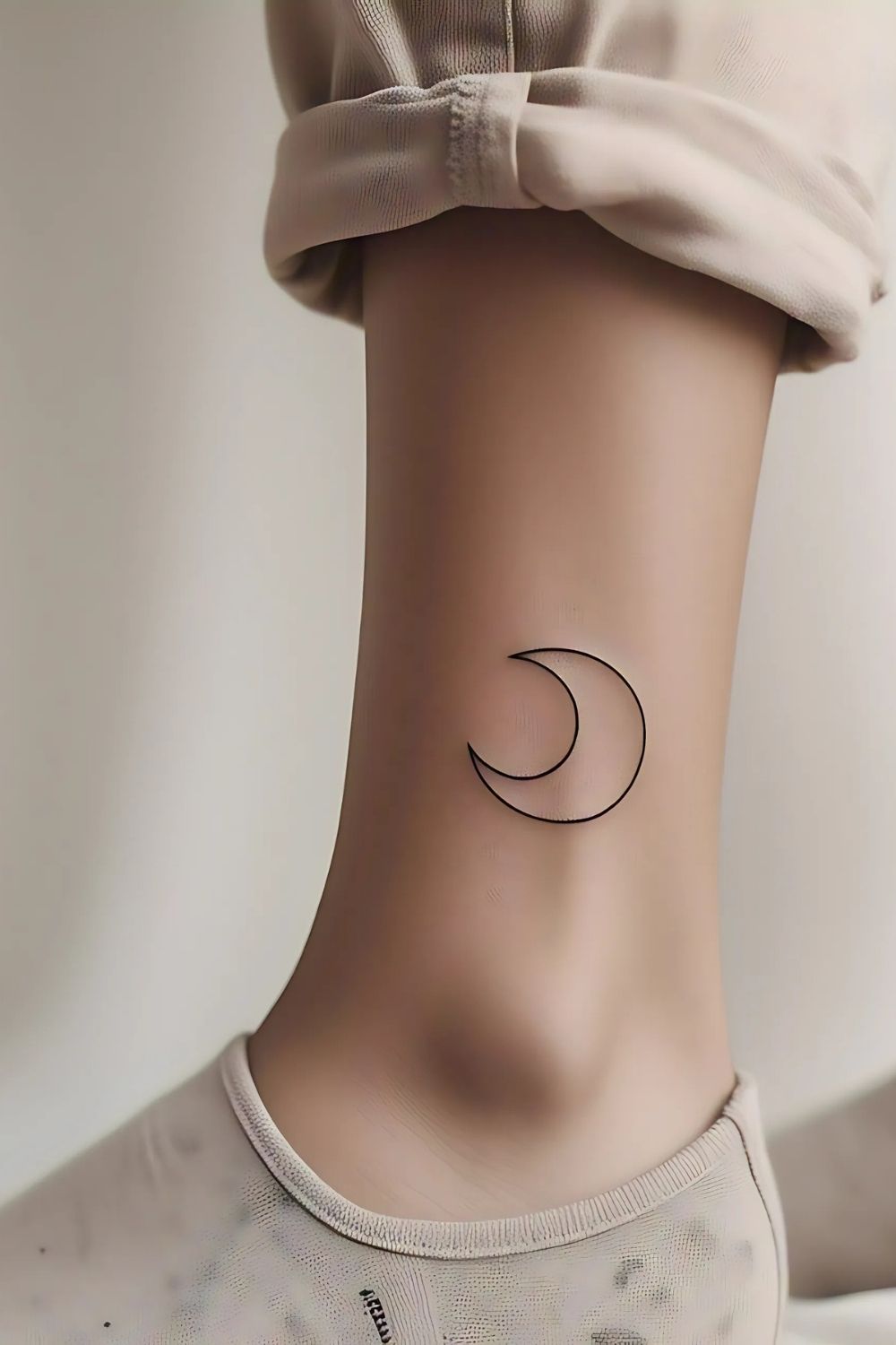 Moon Ankle Tattoo