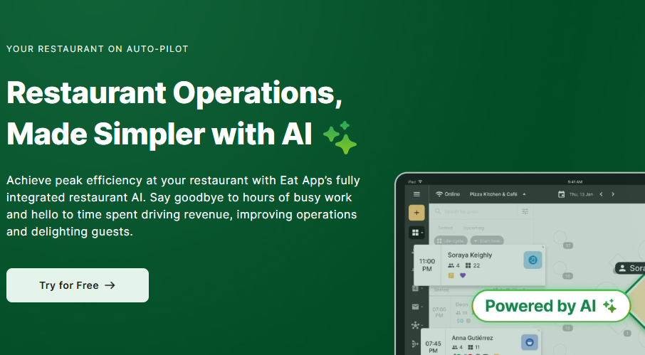 Eat App AI features 