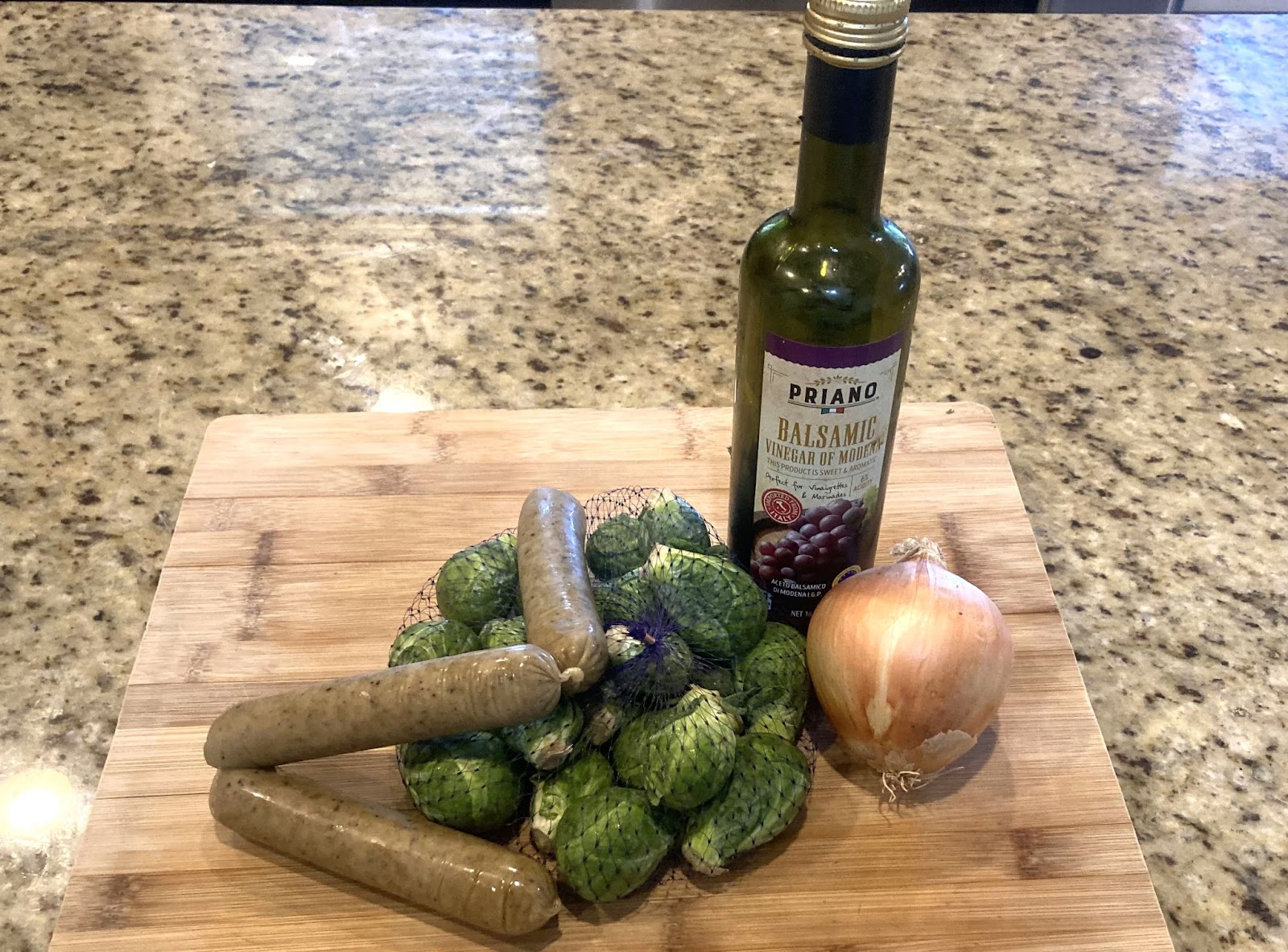 Image for Balsamic Brussels Sprouts with Vegan Sausage