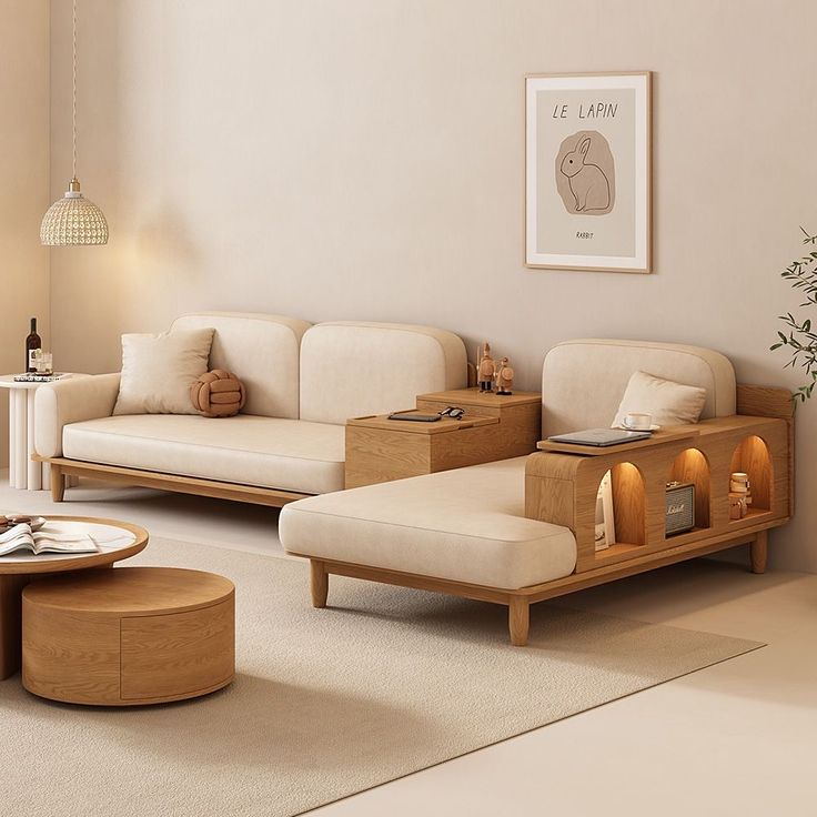 Modern sofa with a traditional touch