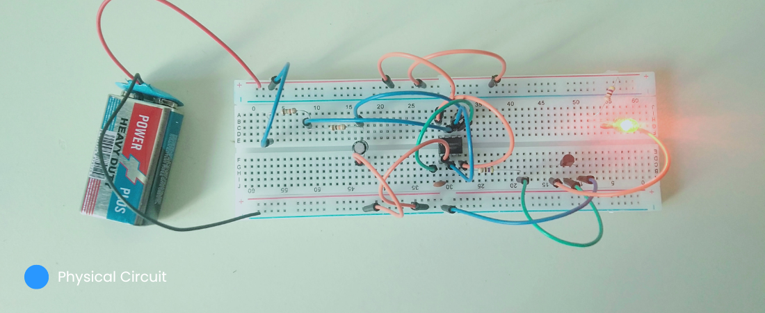 Flashing LED circuit 