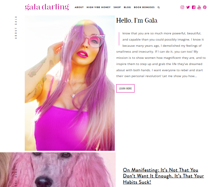 Gala Darling - an example of the most successful blogs