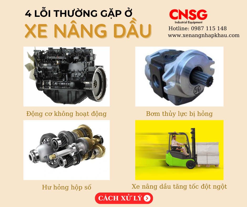 4 lỗi thường gặp ở xe nâng dầu và cách khắc phục tại nơi làm việc