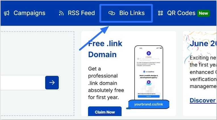 Go to bio links