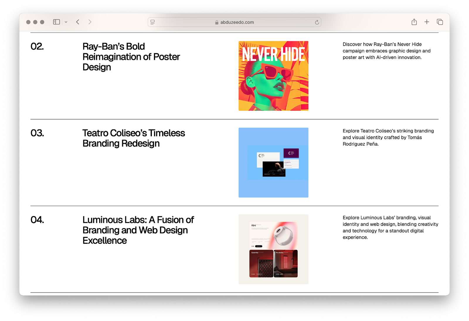 Image from the New Year, New Design… Again! article on Abduzeedo