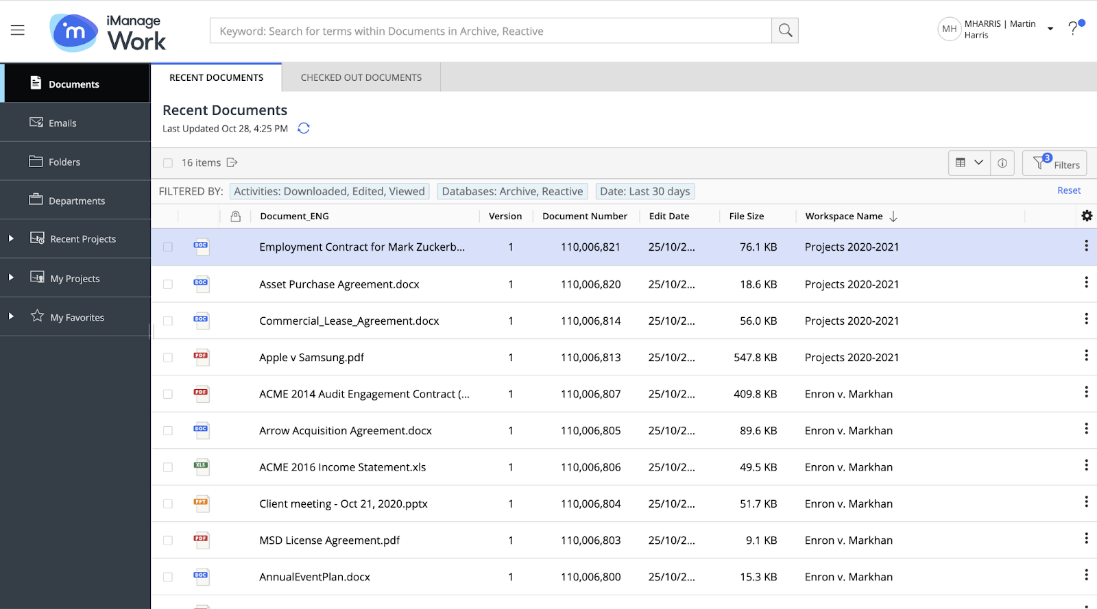 iManage Work Document management software