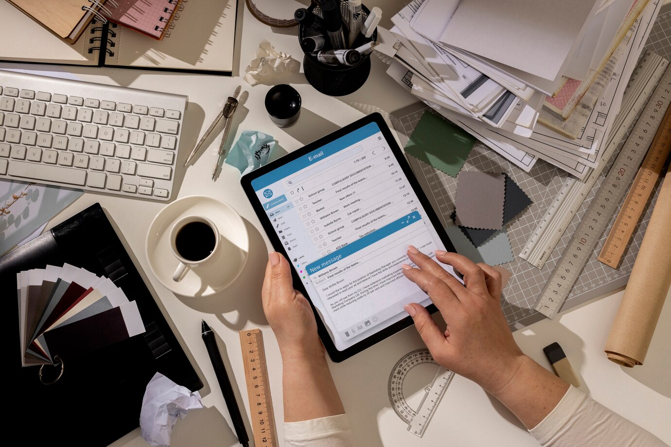 A person using a tablet

Description automatically generated
