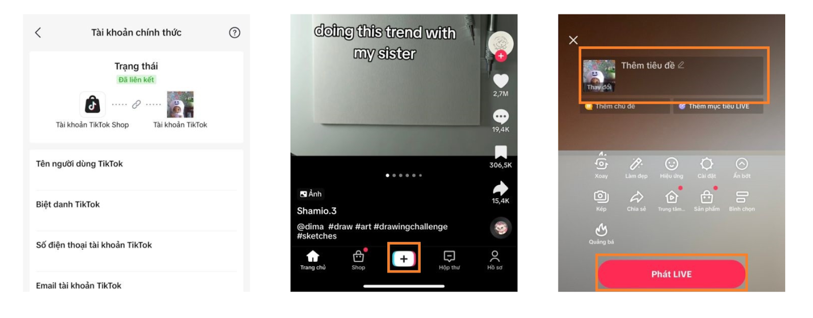 cách live trên tiktok