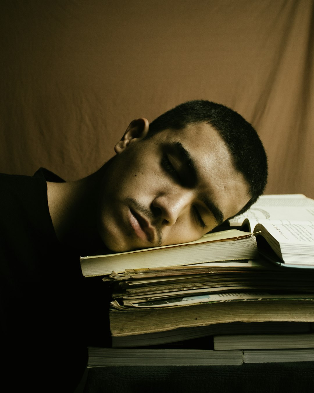 Person undergoing a sleep study