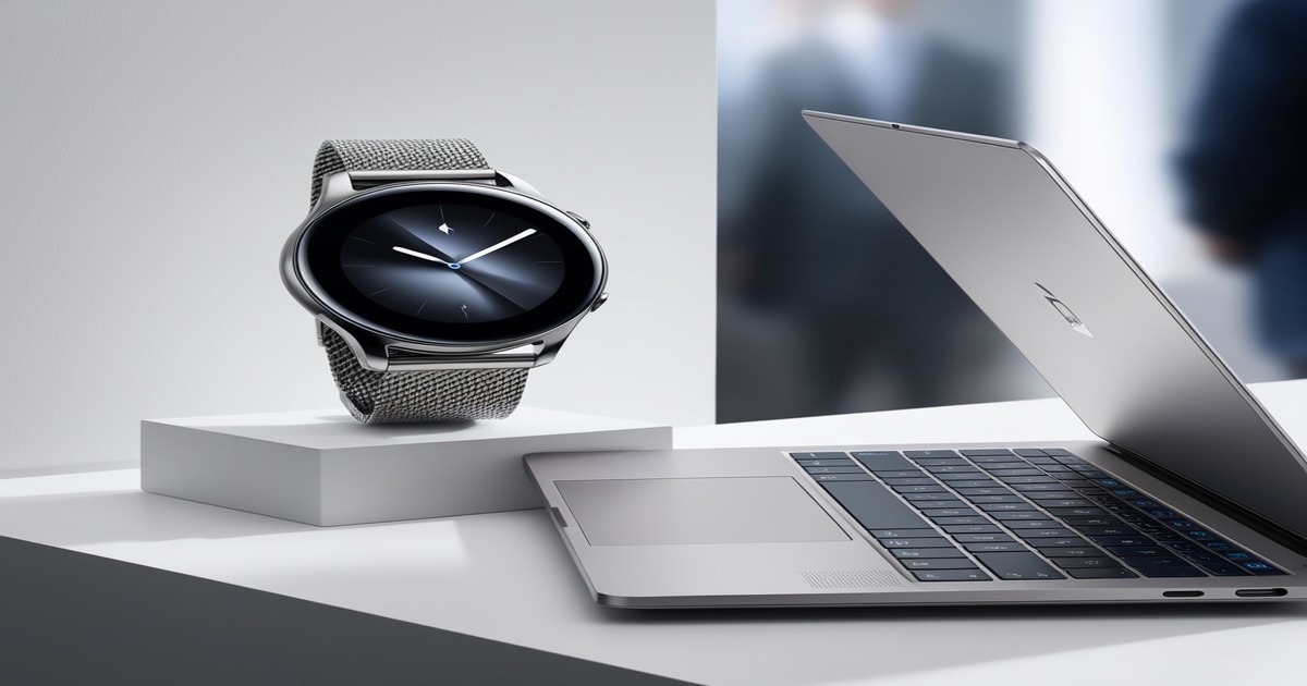 Laptop and Smartwatch