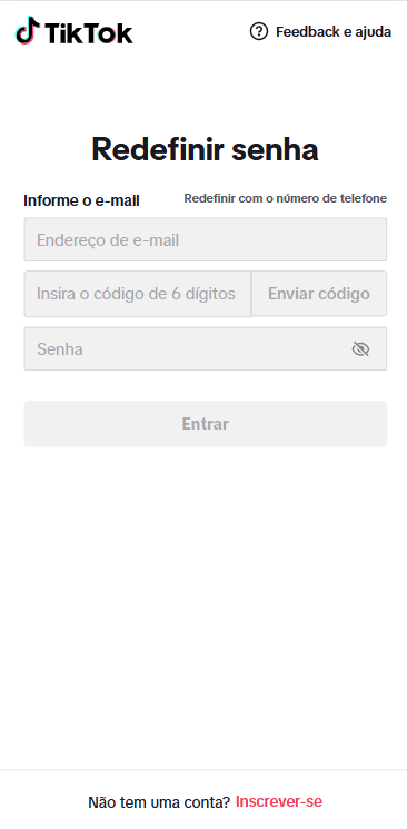 Como recuperar conta no TikTok