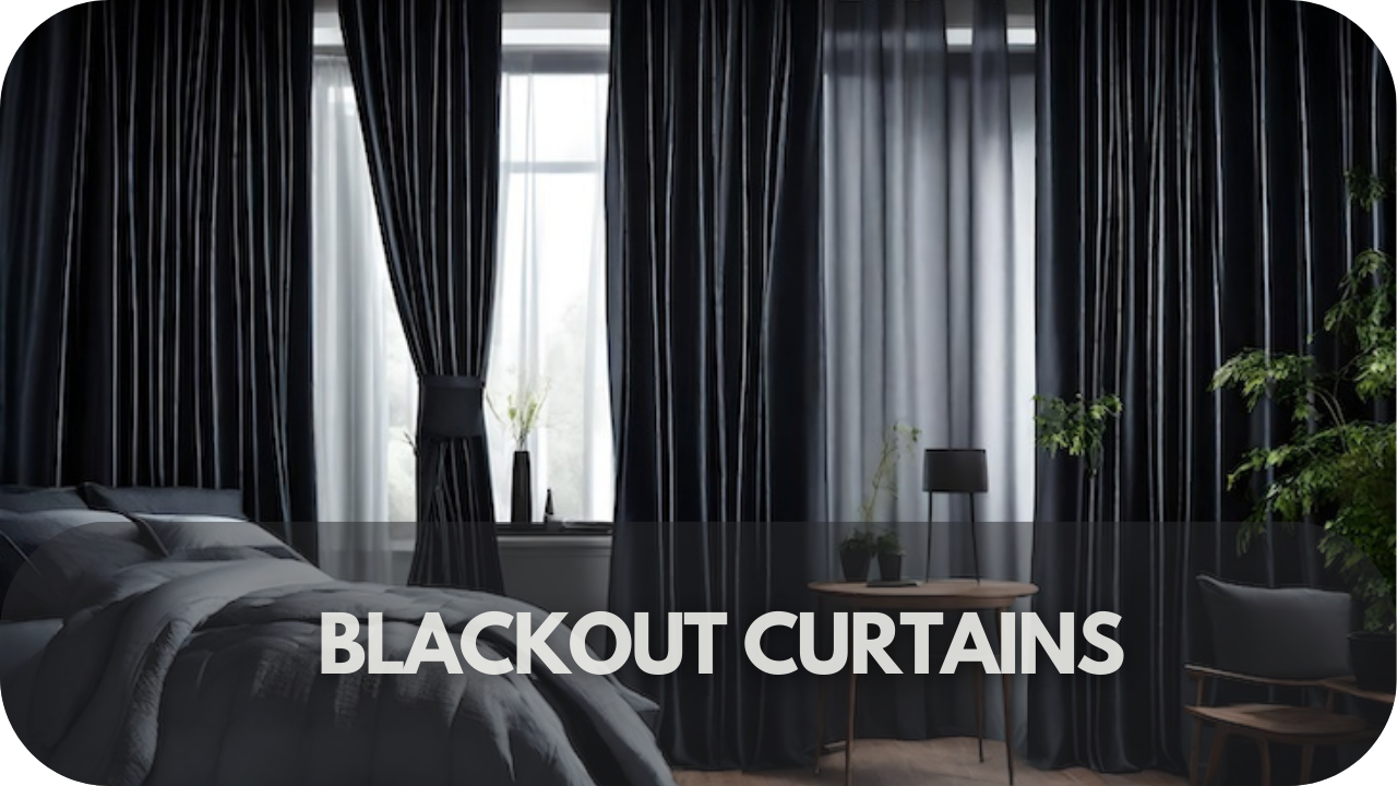 Blackout curtains ensuring total darkness for better sleep