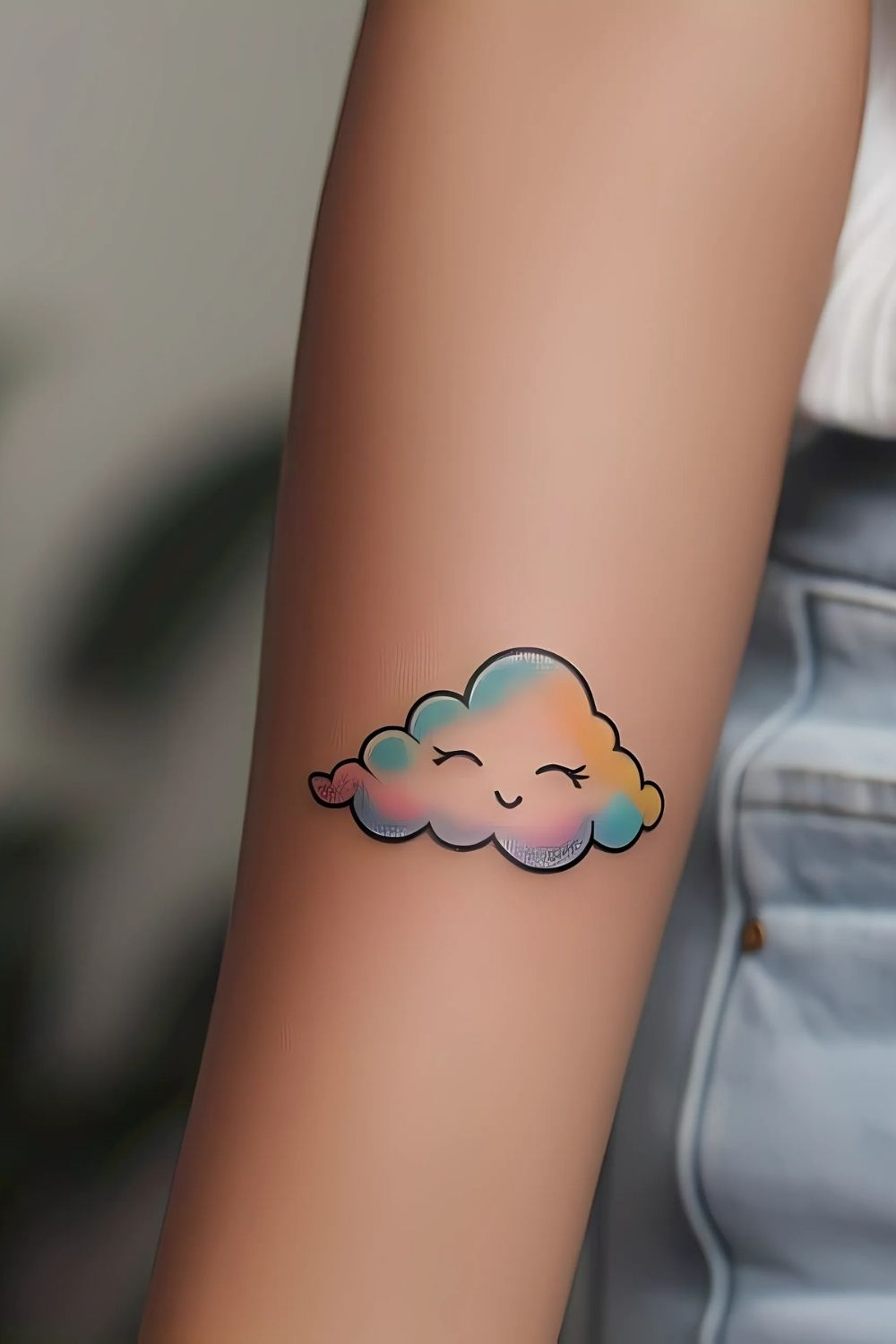 Cloud Tattoo Forearm