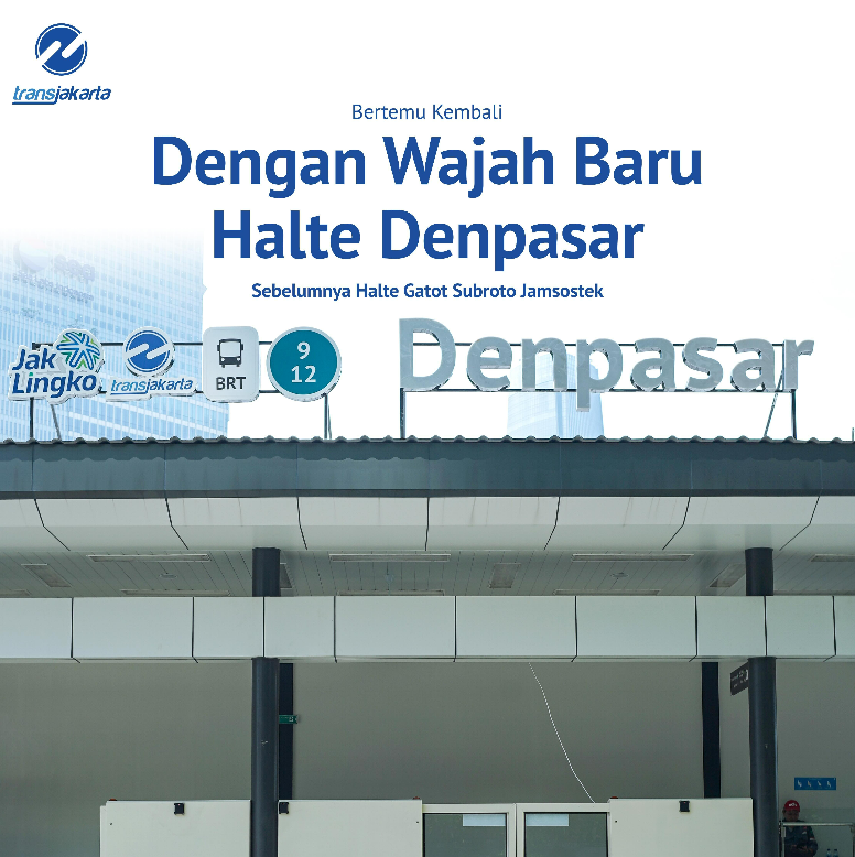 New look of Denpasar Bus Stop. Source:&nbsp;@pt_transjakarta