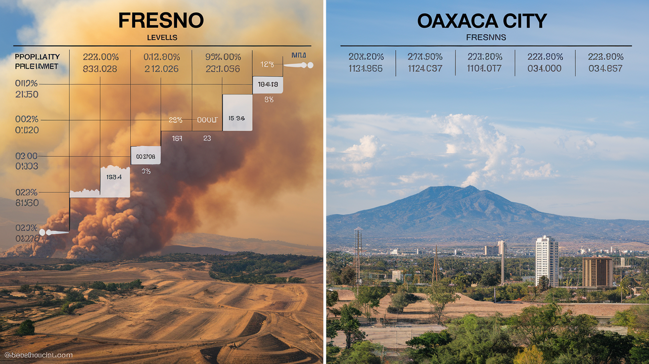 Fresno vs Oaxaca City Comparison Pollution