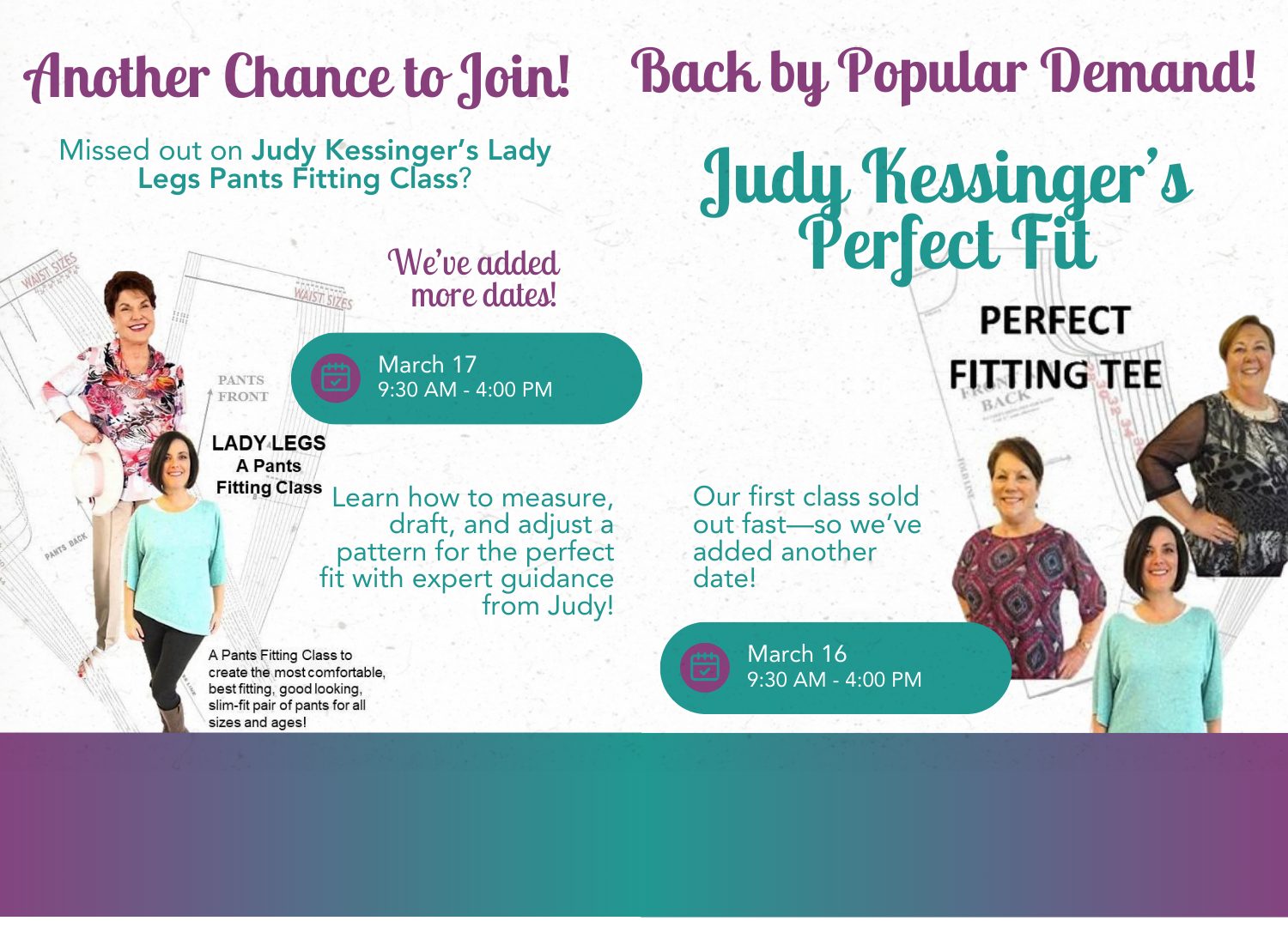 Judy Kessinger Fitting Classes