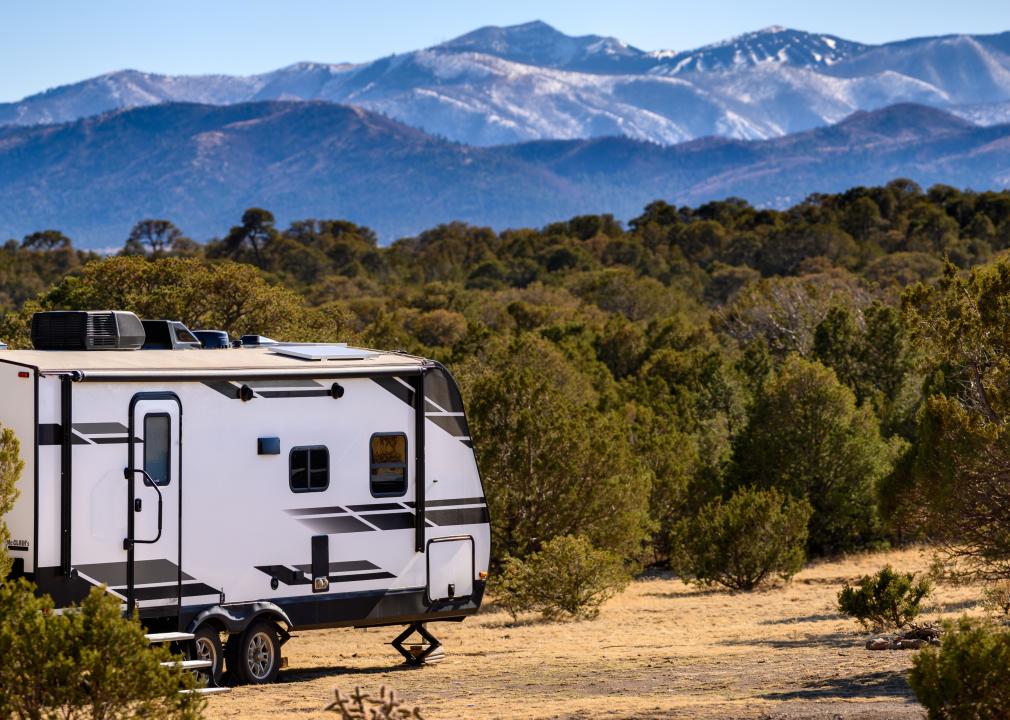 Camping in the Capitan Mountains of New Mexico.