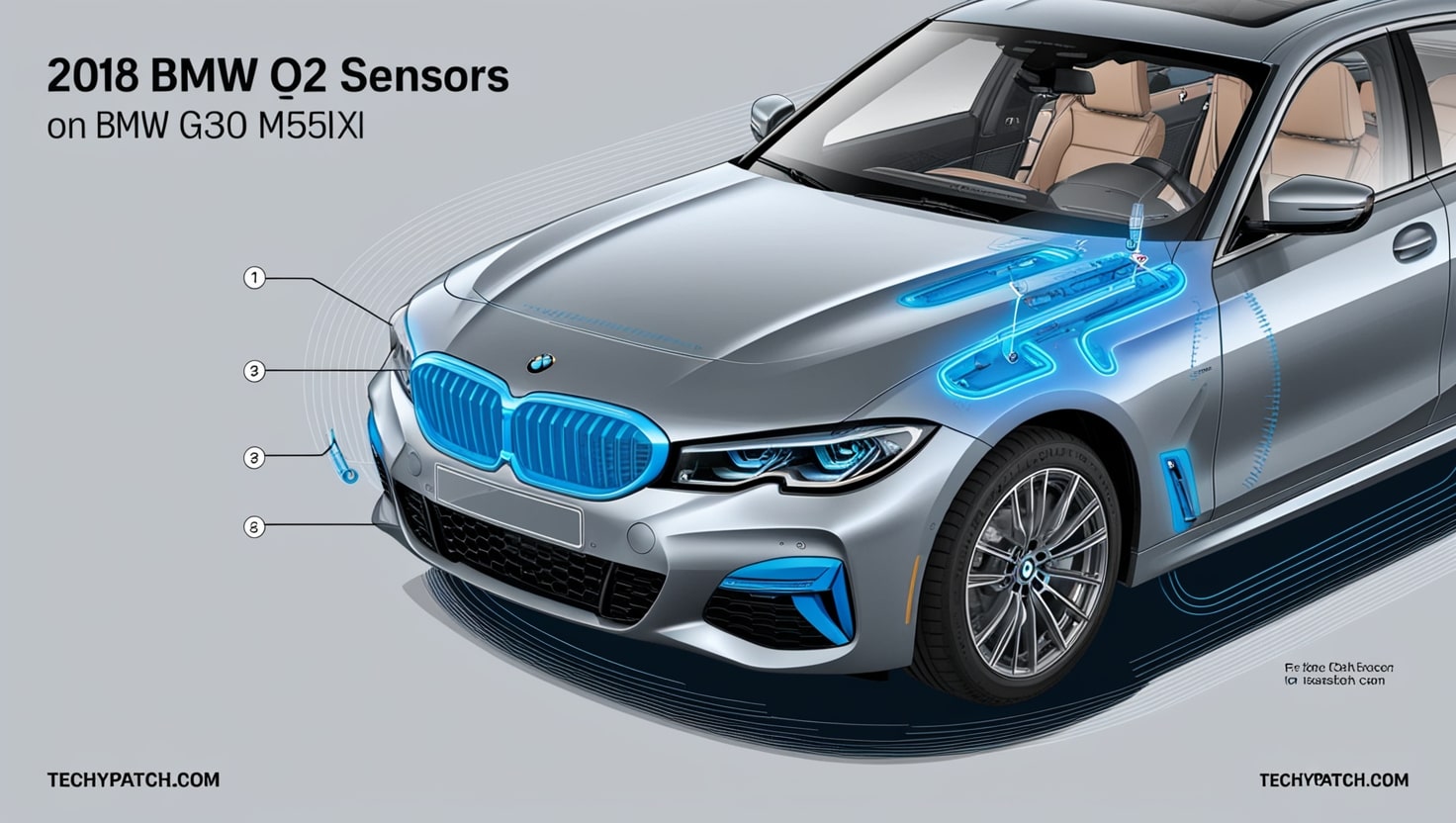 location of o2 sensors on a 2018 bmw g30 m550xi