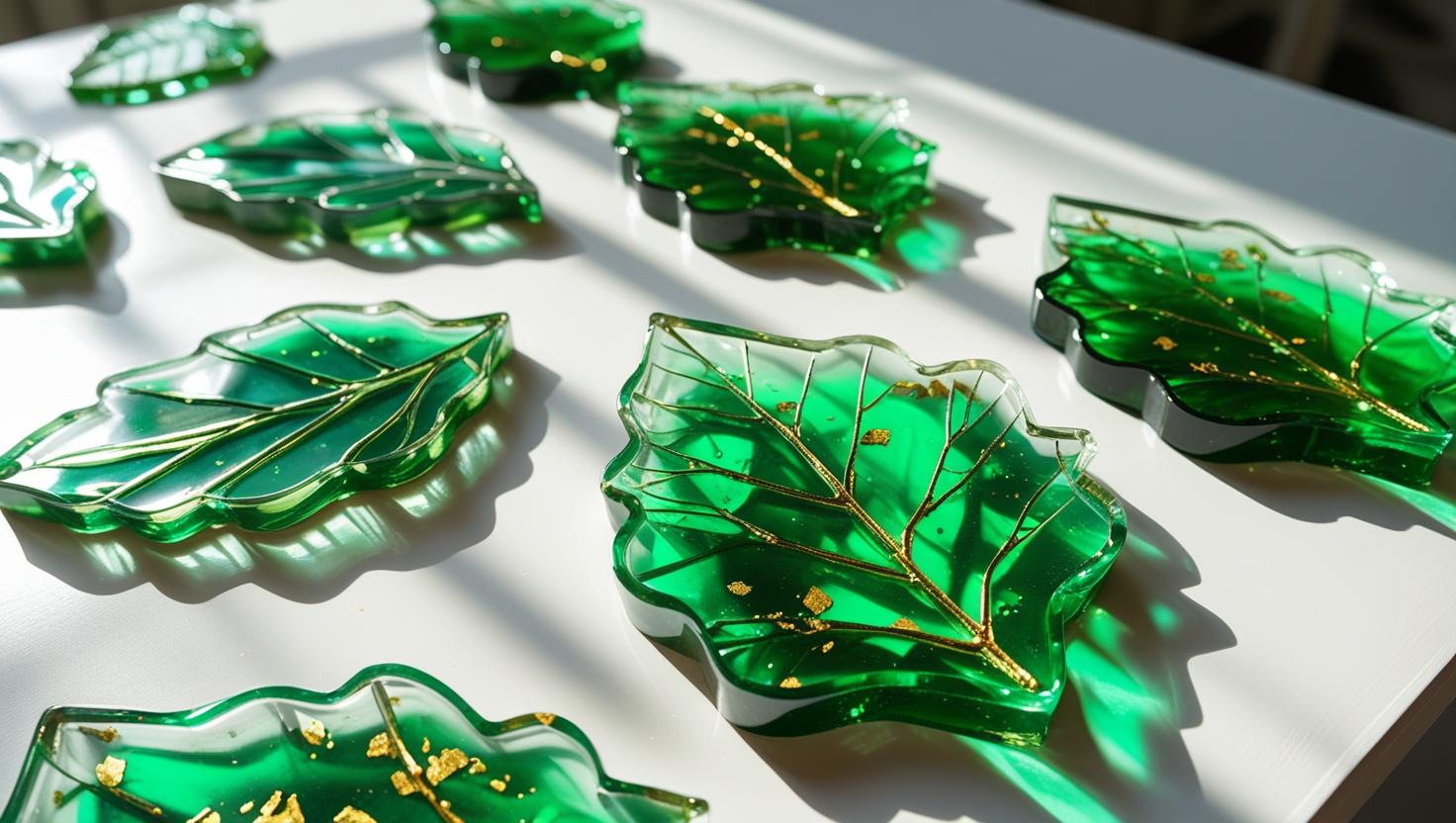 Tropical Leaf Resin Trays