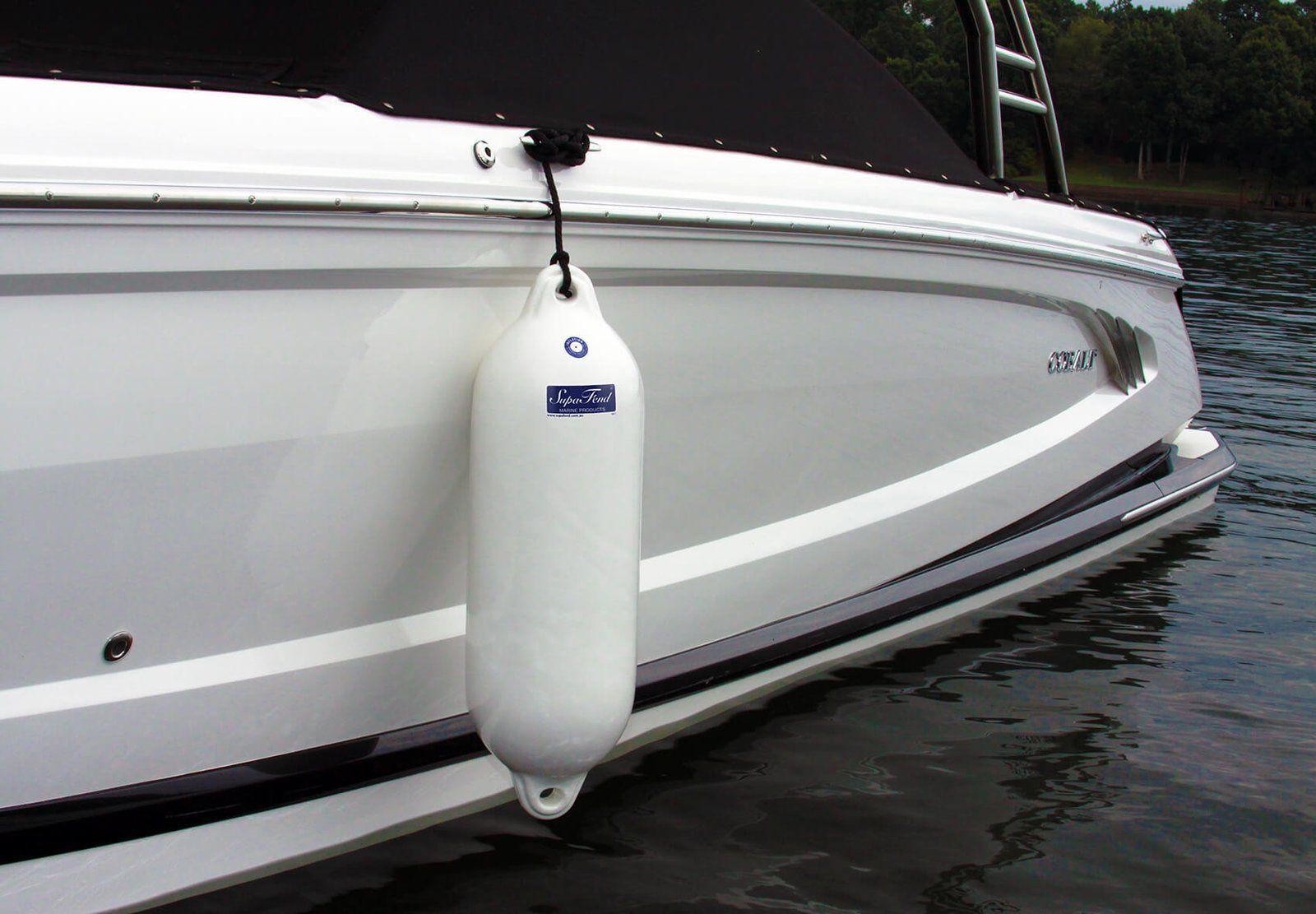 Large spherical Boat Fenders.