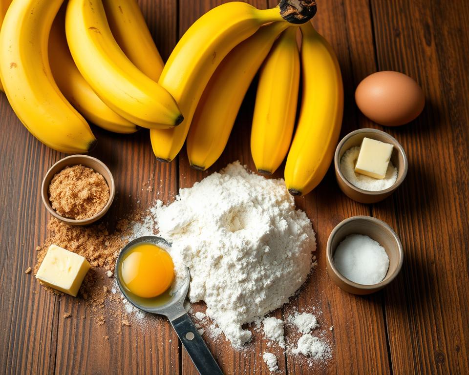 Banana bread ingredients