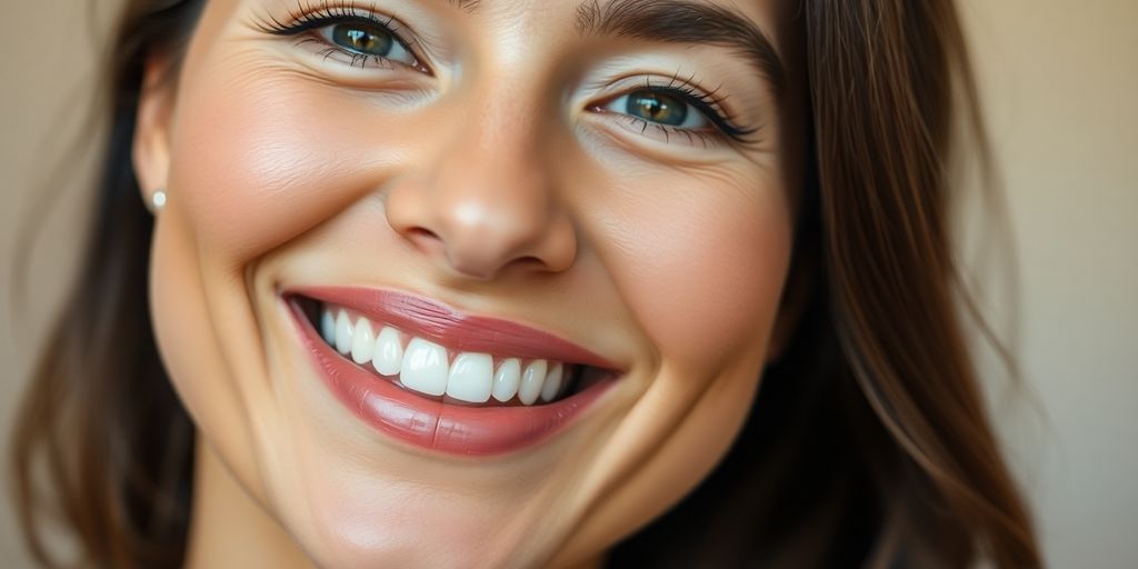 Smiling patient with natural-looking dental implants.