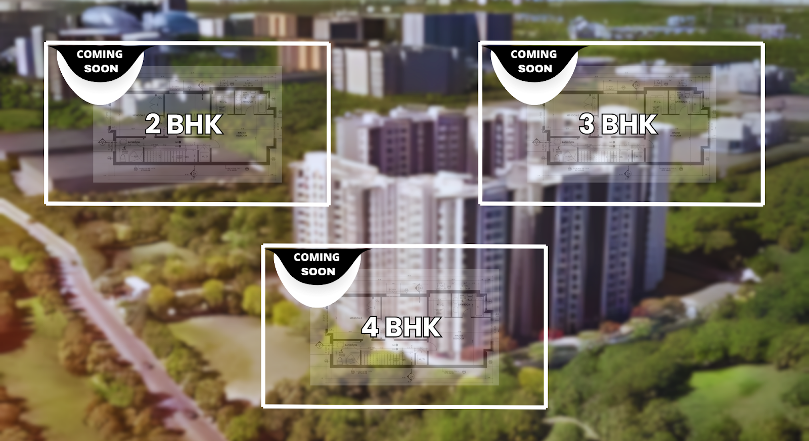 Itrend Homes floor plan and floor configuration of 2BHK, 3BHK & 4 BHK.