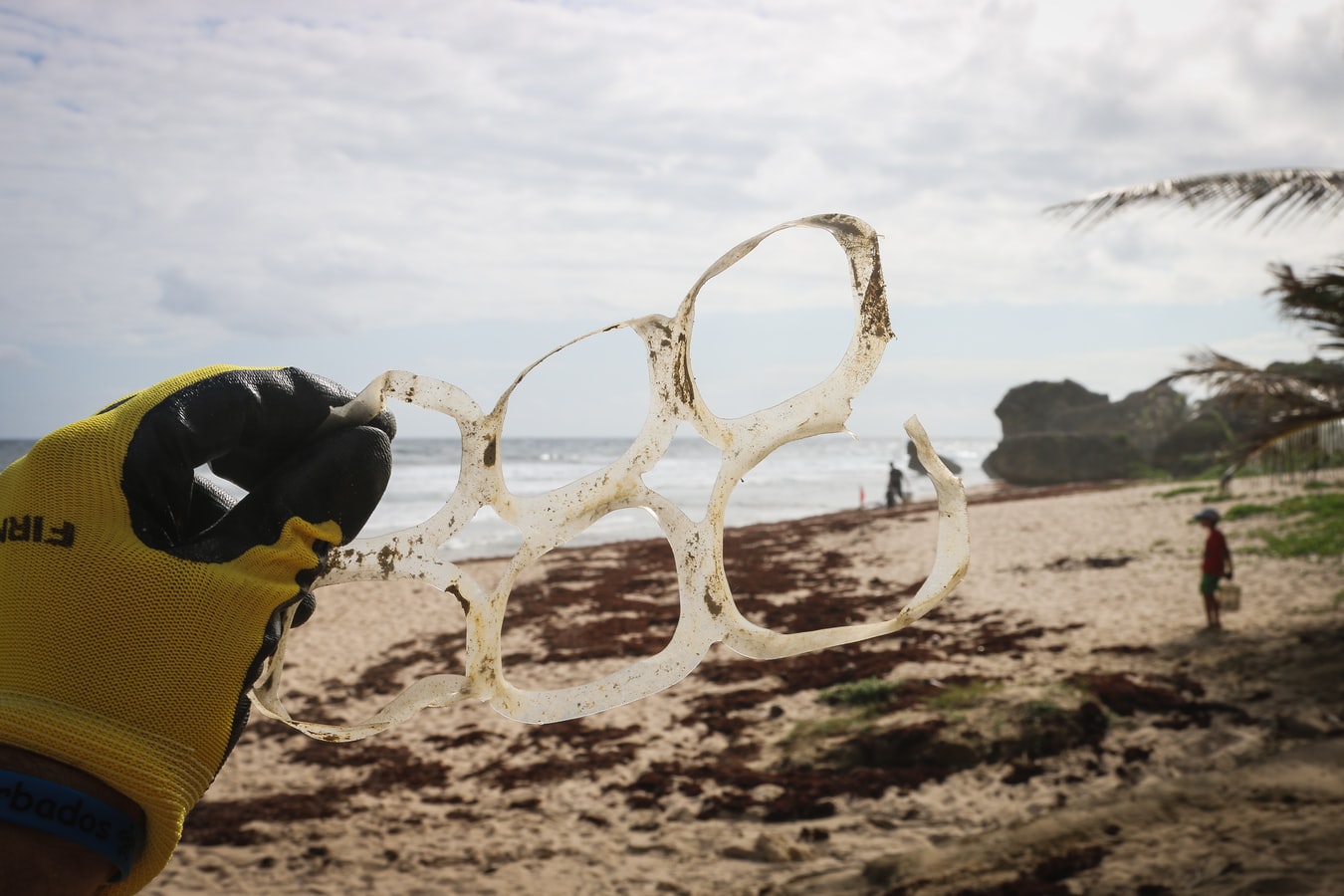 Plastics found near the ocean