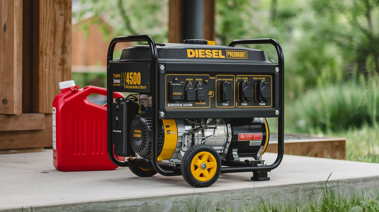  Diesel Powermate PM4500 4500 Watt Dual Fuel Compatible Portable Generator
