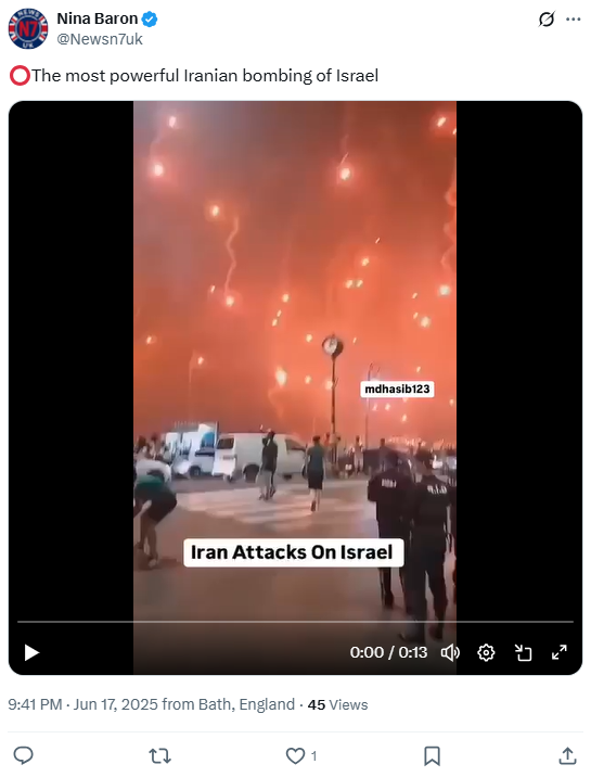 Iranian missile attack on Israel