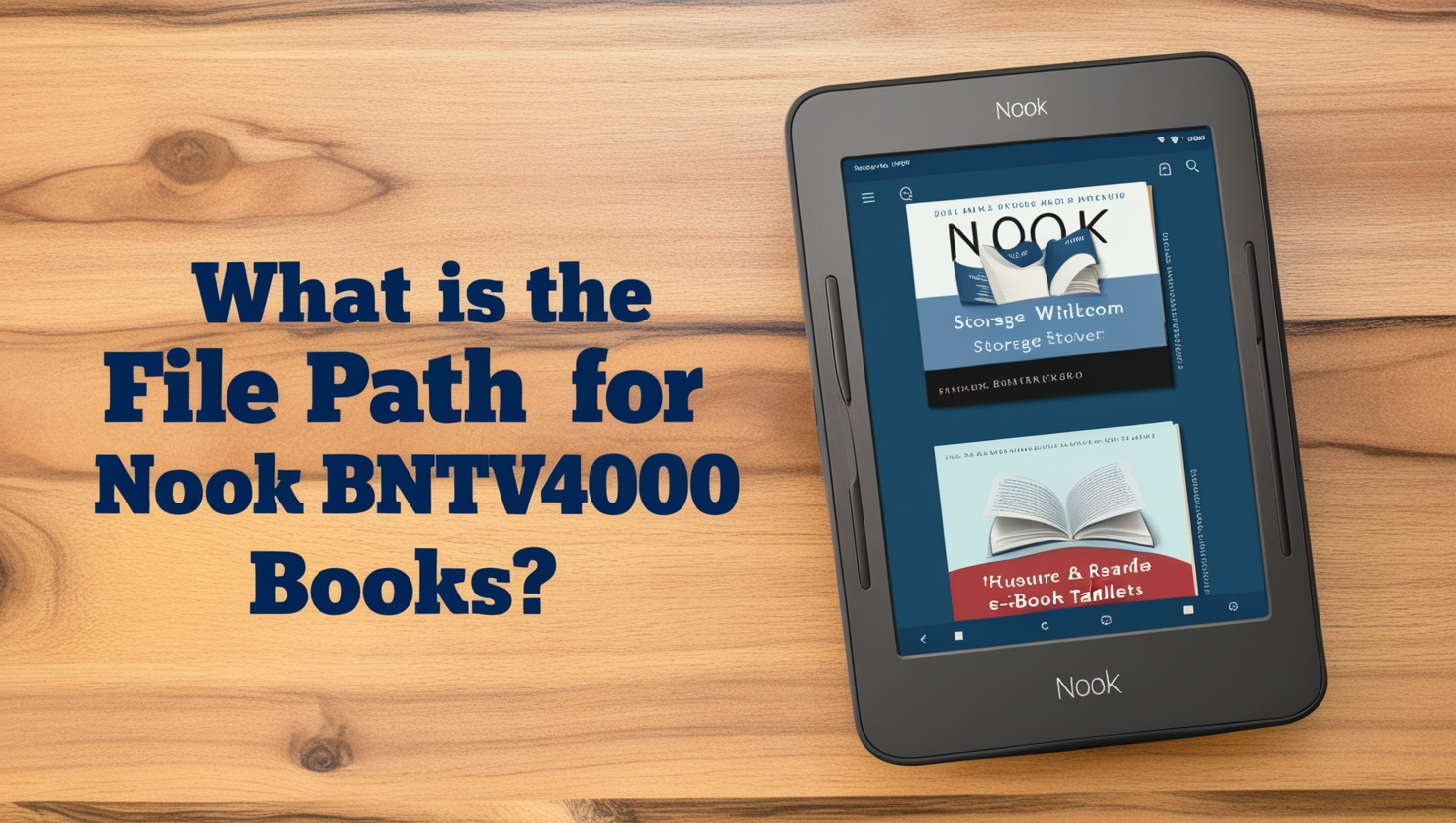 What Is File Path for NOOK BNTV4000 Books